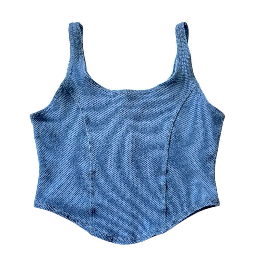 Vintage LA Sport Black Knit Cropped Tank Top